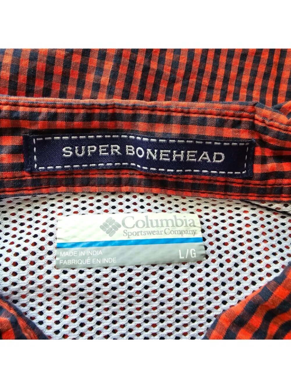 Columbia PFG Super Bonehead Fishing Shirt Mens L Plaid Y2K Auburn Tigers NCAA - Picture 6 of 12